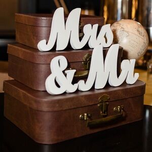 Wooden Mr. & Mrs. Block Signs